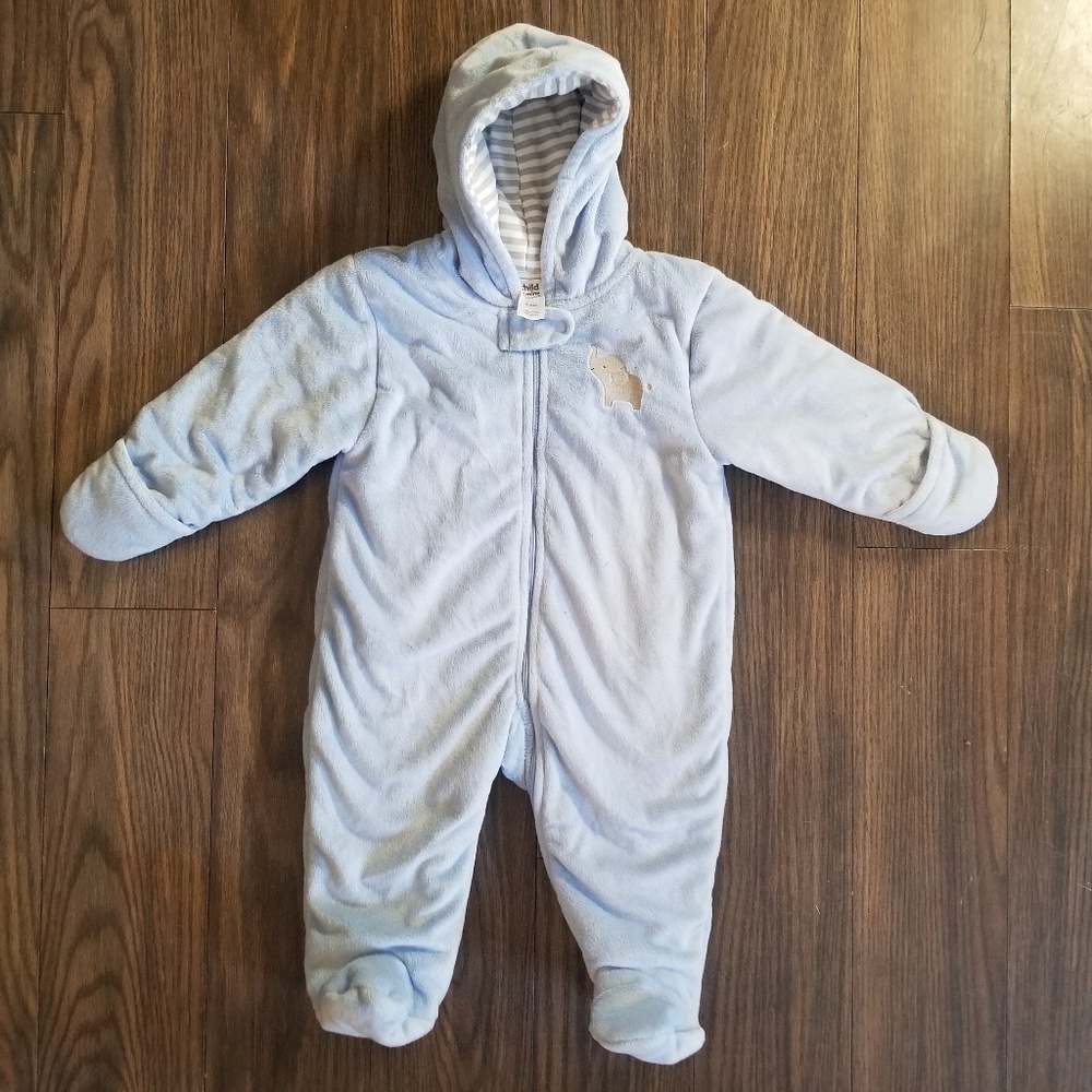 Cute blue snowsuit!